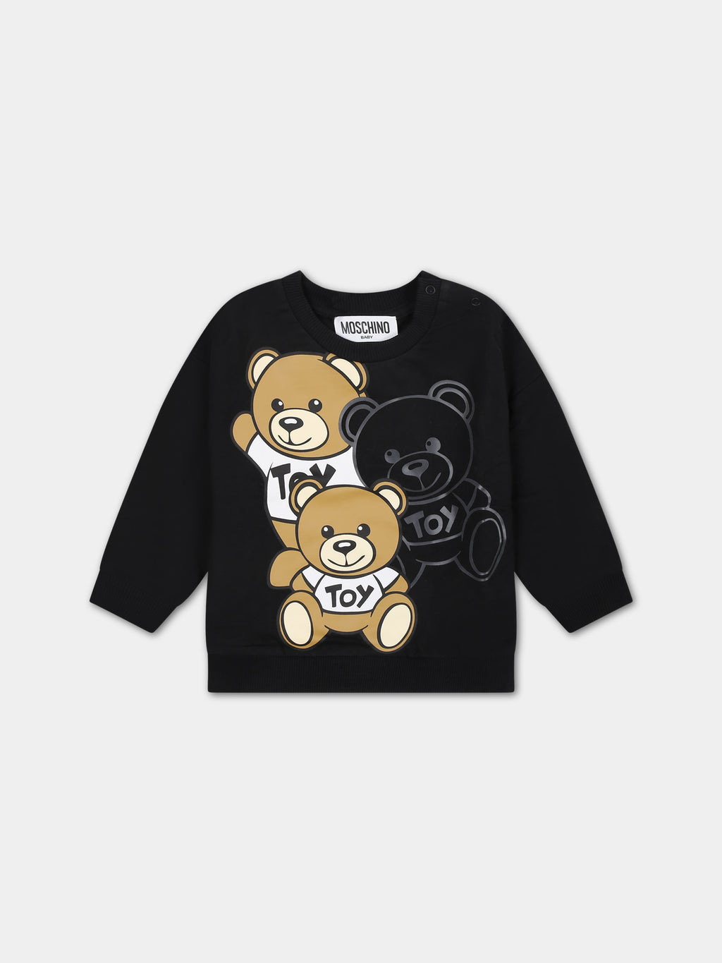 Black sweatshirt for babies with Teddy Bears